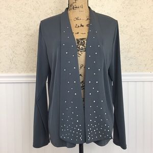 Quacker Factory Sparkle Shine Career Cardigan SZ M